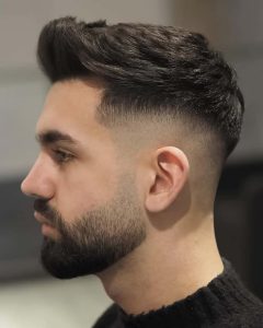 Classic Quiff with Fade, Classic Quiff with Fade haircut for men